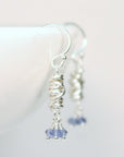 Silver Micro-Twist and Gemstone Earring | Magpie Jewellery | Iolite