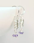 Silver Micro-Twist and Gemstone Earring | Magpie Jewellery | Amethyst