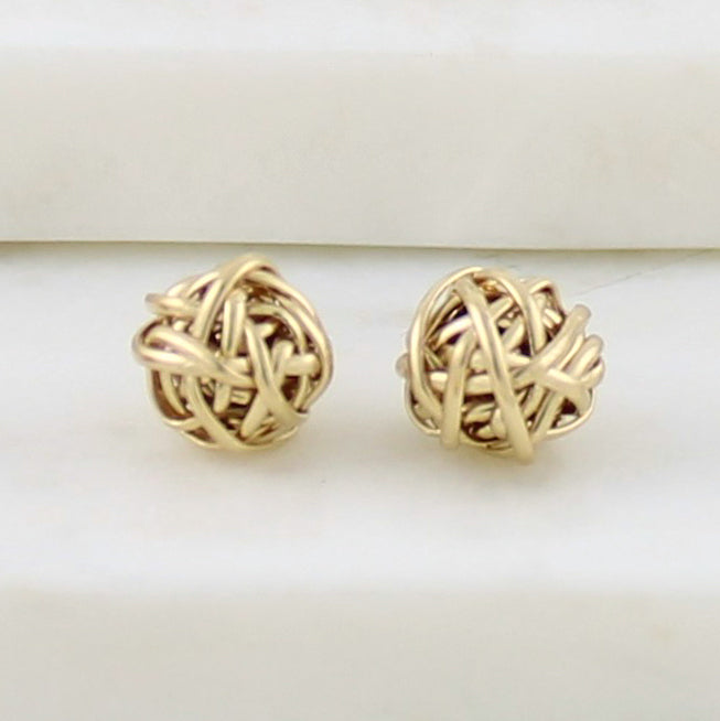 Classic Twist Stud Earring | Magpie Jewellery | Yellow Gold