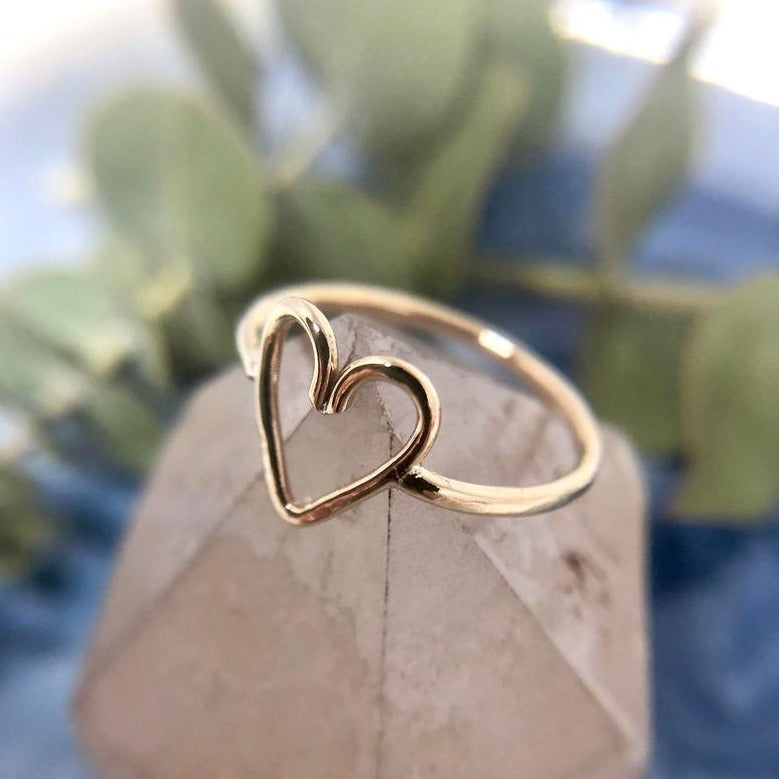 Small Heart Ring | Magpie Jewellery | Gold