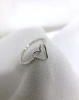 Small Heart Ring | Magpie Jewellery | Silver