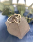 Small Heart Ring | Magpie Jewellery | Gold-Fill