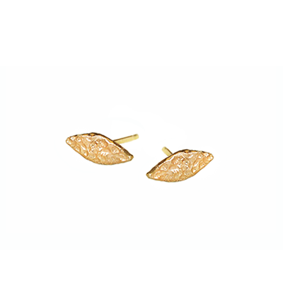 Golden Leaf Studs - Magpie Jewellery