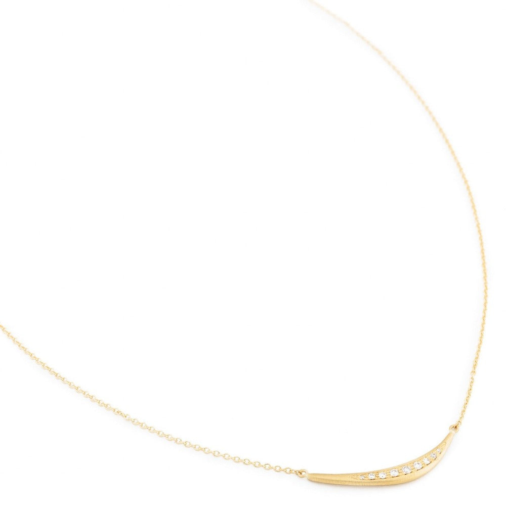 Horizontal Crescent Flow Necklace - Magpie Jewellery