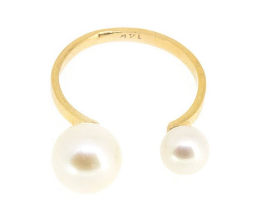 Open Pearl Ring - Magpie Jewellery