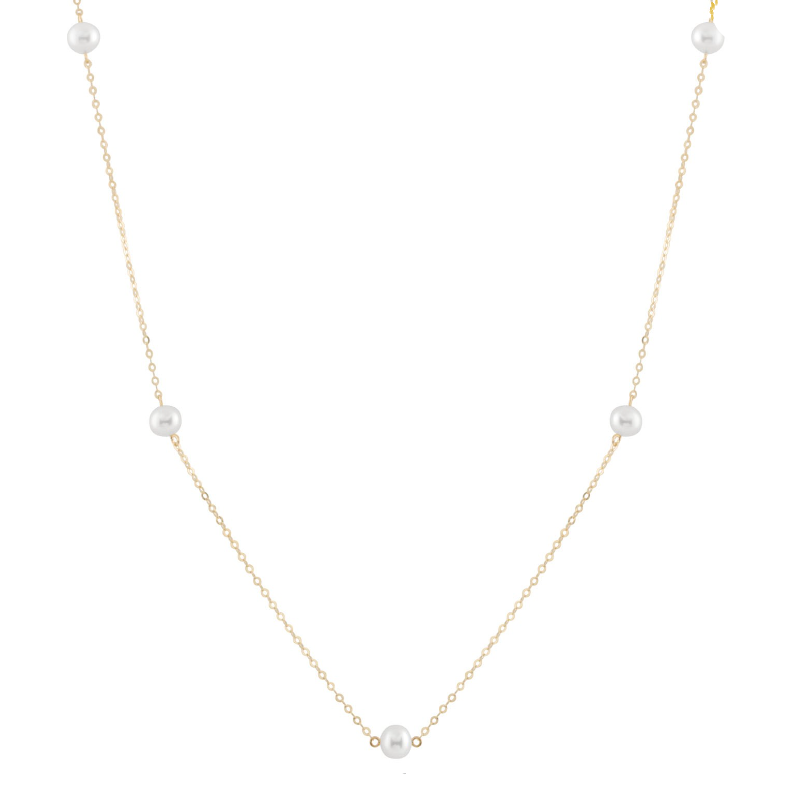 Pearl tin 2025 cup necklace