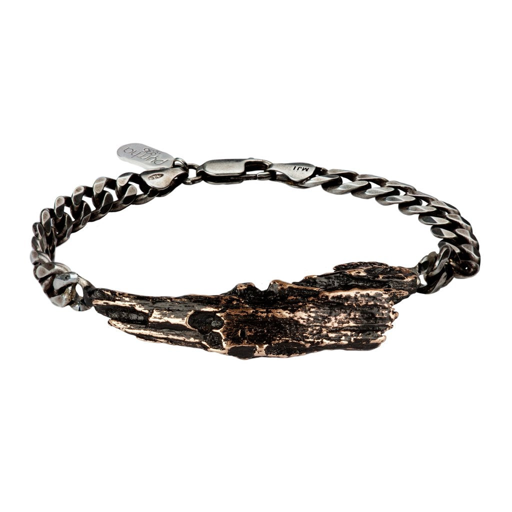 Driftwood Horn Wide ID Bracelet | Magpie Jewellery