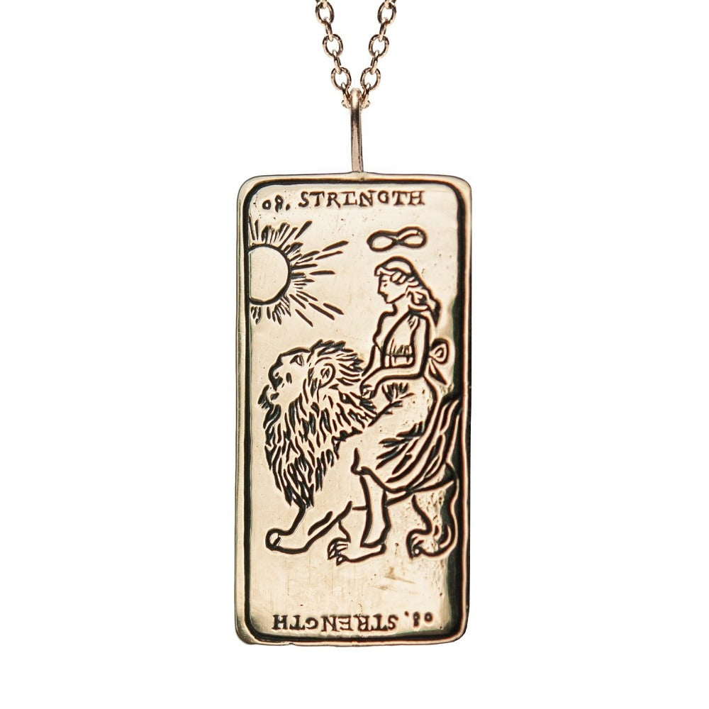 The Strength Tarot Card Necklace - Magpie Jewellery