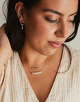 Comfort Collection - Petite Gold Bead Bar Necklace - Magpie Jewellery