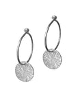 Small Textured Disc Hoops - Sterling silver or 14k gold-fill - Magpie Jewellery