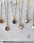 Petite Gemstone Necklace - 14k gold-fill - Magpie Jewellery