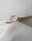 Moonstone Stacking Ring - Yellow Gold-Fill - Magpie Jewellery