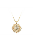 Gold & Diamond Sun Mandala Necklace - Magpie Jewellery