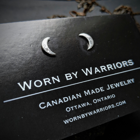 Waxing Moon Studs - Magpie Jewellery