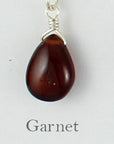 Silver Gemstone Solo Necklace | Magpie Jewellery | Garnet | Labelled