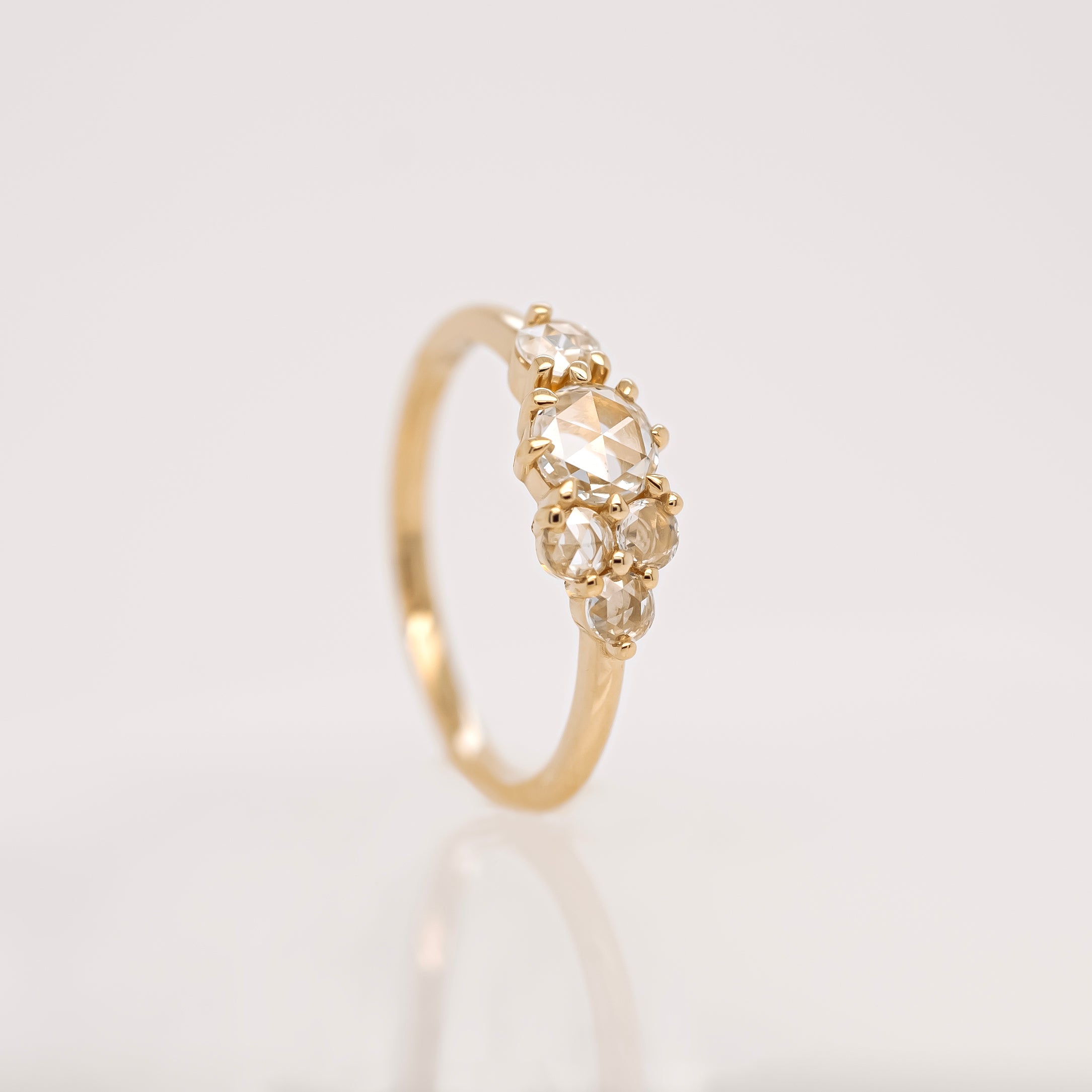 'Quinn' Rose Cut Diamond Cluster Ring | Magpie Jewellery