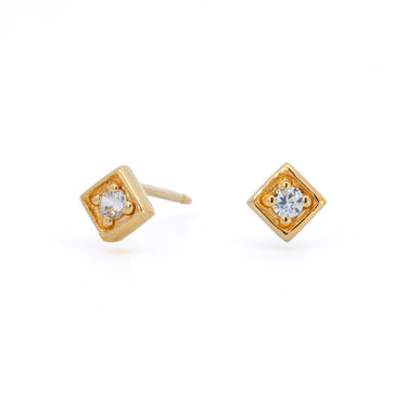 Diamond Shaped CZ Studs