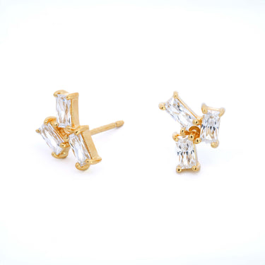 Baguette Cluster Studs