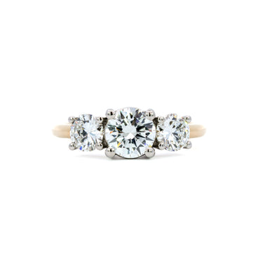 Natural Diamond Trinity Ring