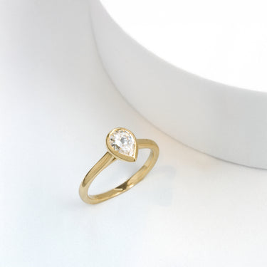 Classic Bezel Pear Shaped Solitaire