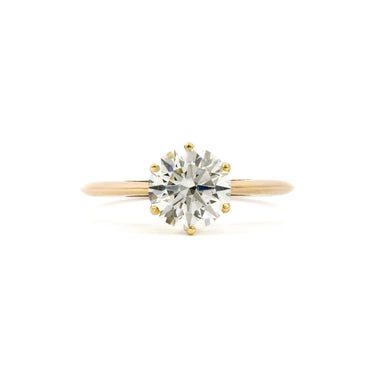 Basket Weave Solitaire Ring w/1.87ct Lab Diamond