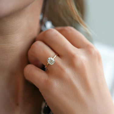 Classic Solitaire w/ Cushion Cut Lab Diamond