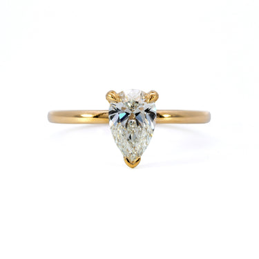 Lab-Grown Pear-Shaped Diamond Solitaire