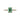 Engraved Lotus Engagement Ring with Green Sapphire