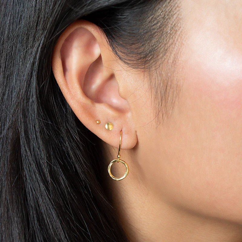 Polished Circle Drop Earrings | Magpie Jewellery