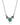 Oxidized silver necklace with faceted green chalcedony and prong-set cubic zirconia, sterling silver oxidized chain adjustable 16-18"