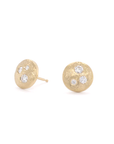 'Boulder' Dancing Diamond Round Stud Earrings | Magpie Jewellery