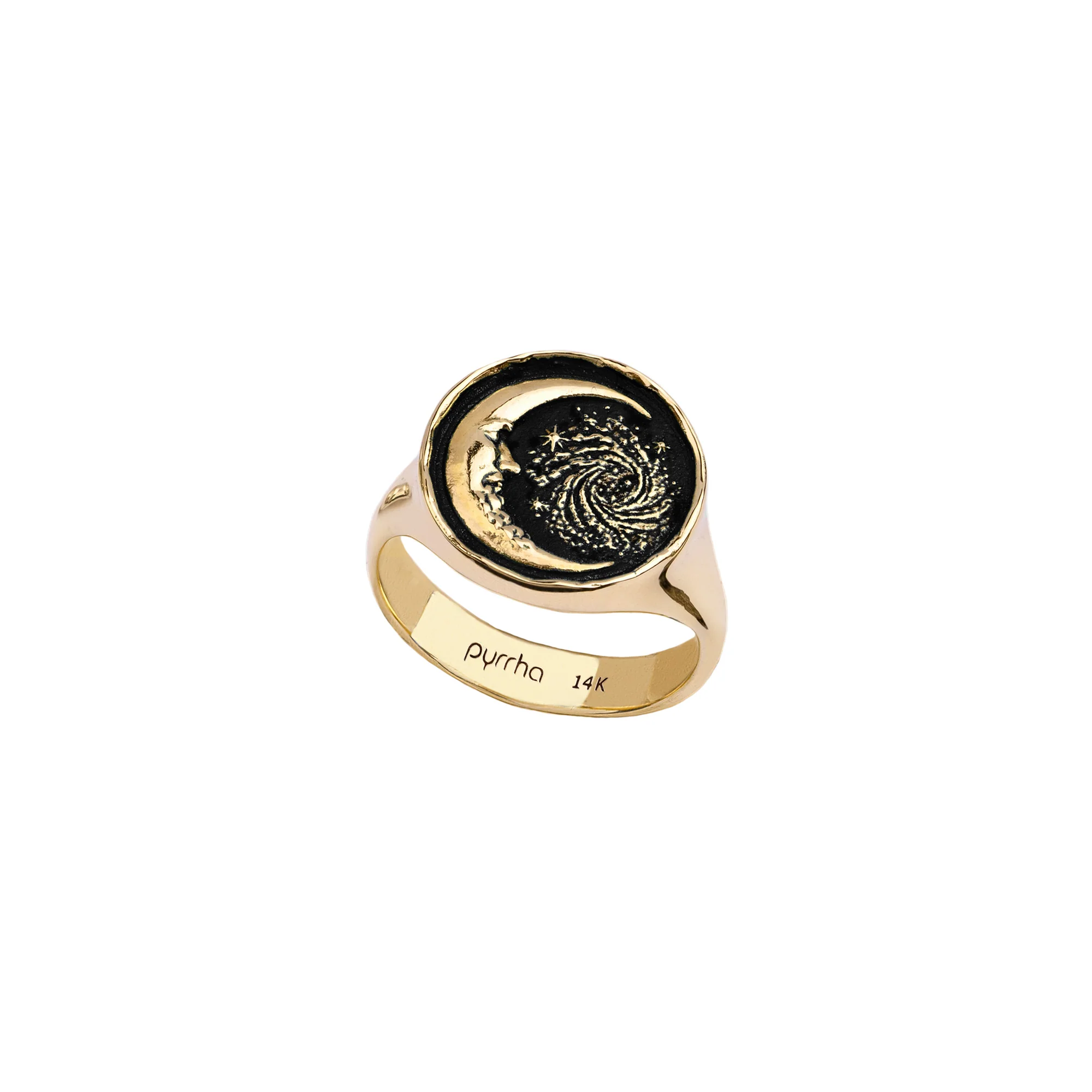 Trust The Universe 14K Gold Signet Ring | Magpie Jewellery