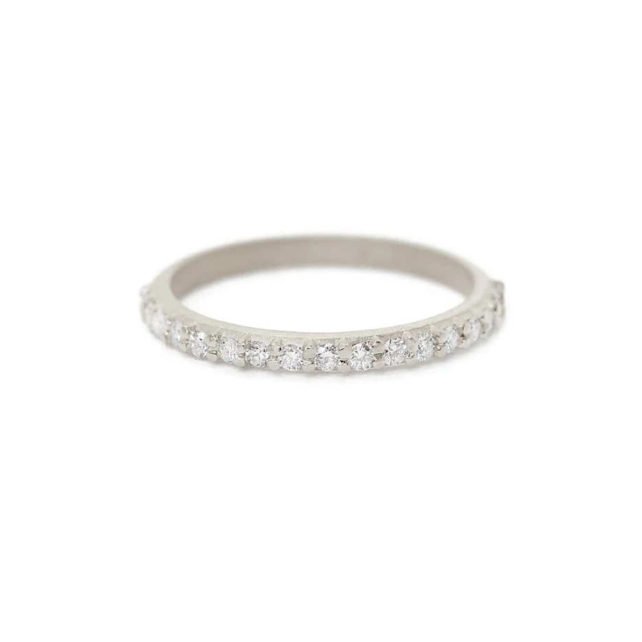 Slender Pave Wedding Band - Magpie Jewellery