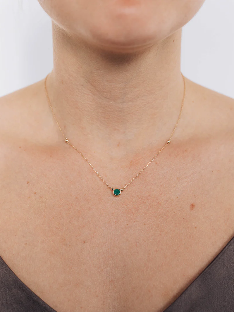 Bonheur Birthstone Necklace - Gold | Magpie Jewellery