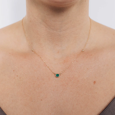 Bonheur Birthstone Necklace - Gold | Magpie Jewellery