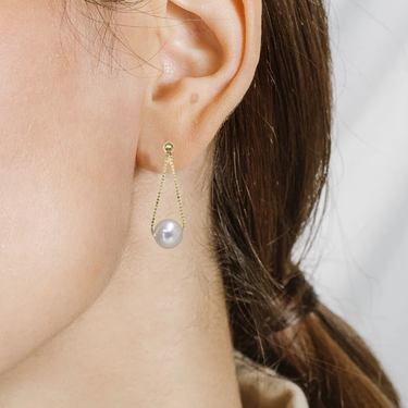 Hourglass Pearl Drop Earrings | Magpie Jewellery