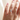 14k Rose Gold Solitaire Ring with a 1.38ct Round White Sapphire  | On hand model