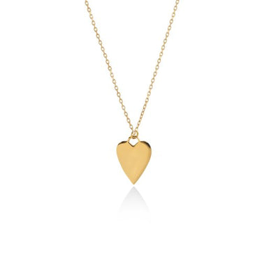 10ky Gold Elongated Engravable Heart Necklace