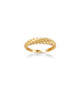 10K Yellow Gold Thin Croissant Ring