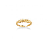 10K Yellow Gold Thin Croissant Ring