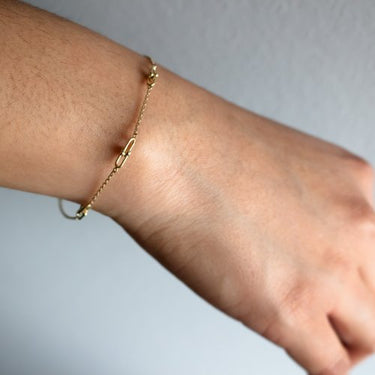 10k Gold U Links Bracelet