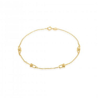 10k Gold U Links Bracelet