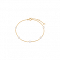 10ky Gold Five Pearl Station Bracelet | Magpie Jewellery