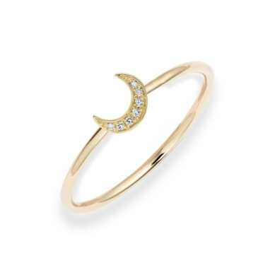 Diamond Moon Ring | Magpie Jewellery