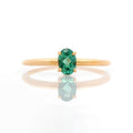 Claw Set Oval Green Tourmaline Ring