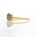 Claw Set Oval Green Tourmaline Ring