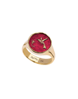 Hummingbird 14K Gold Signet Ring - True Colors | Magpie Jewellery