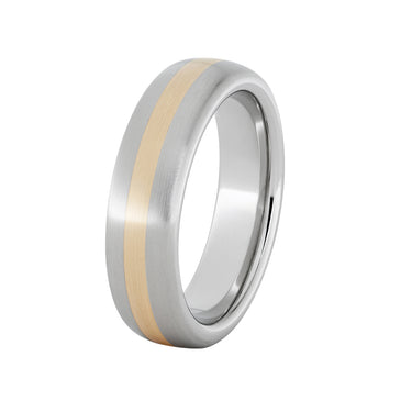Serinium Ring with 14K Yellow Gold Inlay