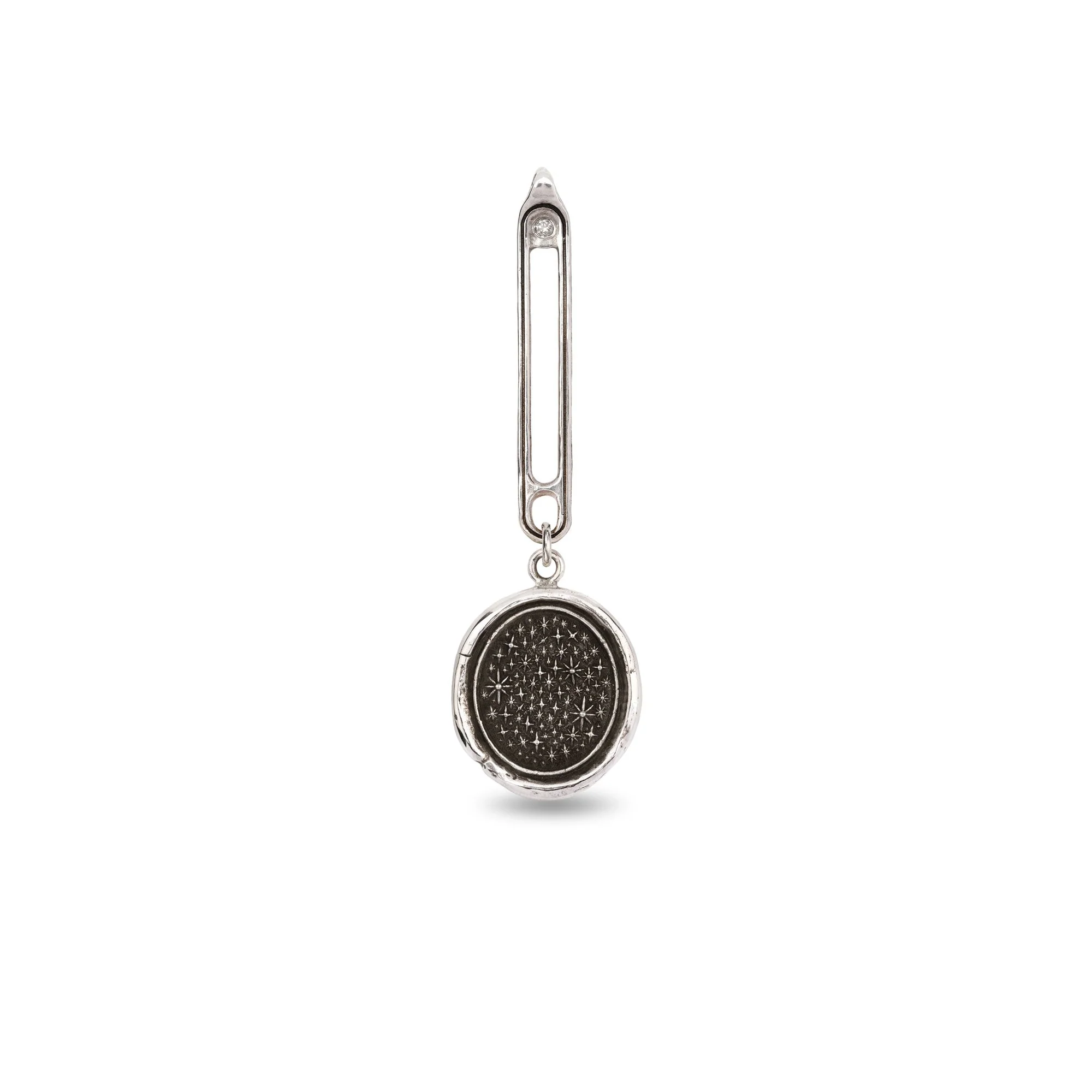 We Are Stardust Diamond Set Hard Link Drop Talisman | Magpie Jewellery