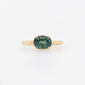 Lab-Grown Oval Green Sapphire Ring | Magpie Jewellery